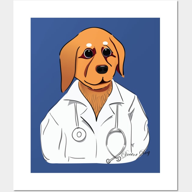 Doctor Dog Wall Art by Kanom-Tom